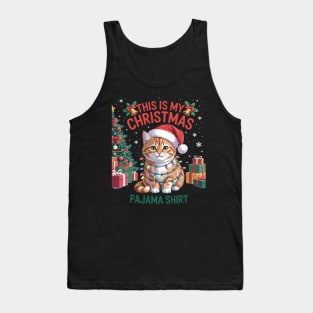 This is My Pajama British Longhair Santa Cat Lovers Tank Top